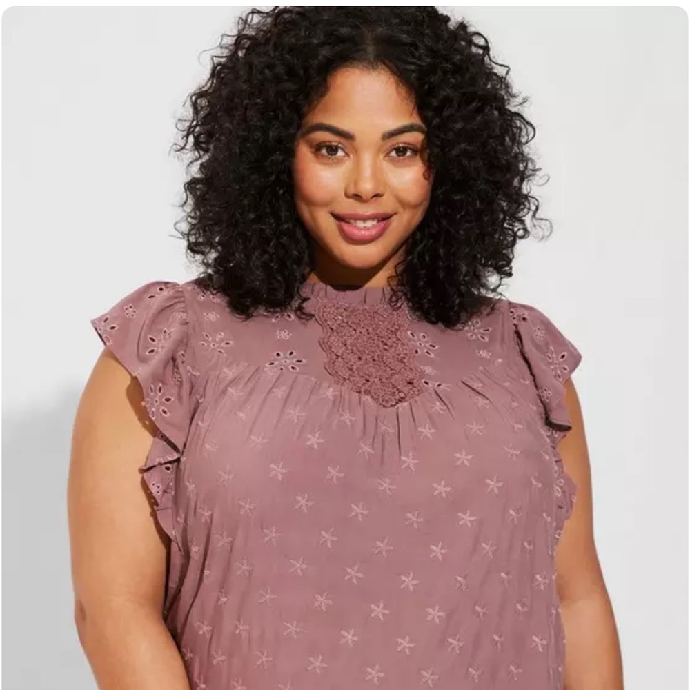 Eyelet Ruffle Sleeve Top 18 20 Torrid 2